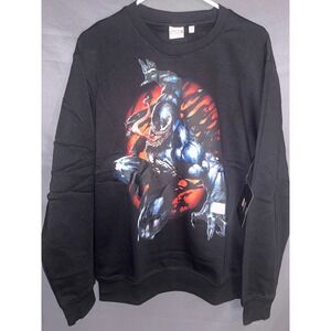 Marvel Venom Graphic Sweatshirt Mens Medium Black Crew Neck Pullover NWT